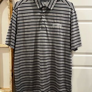 Under Armour Villanova Gray and Black Striped Polo Shirt